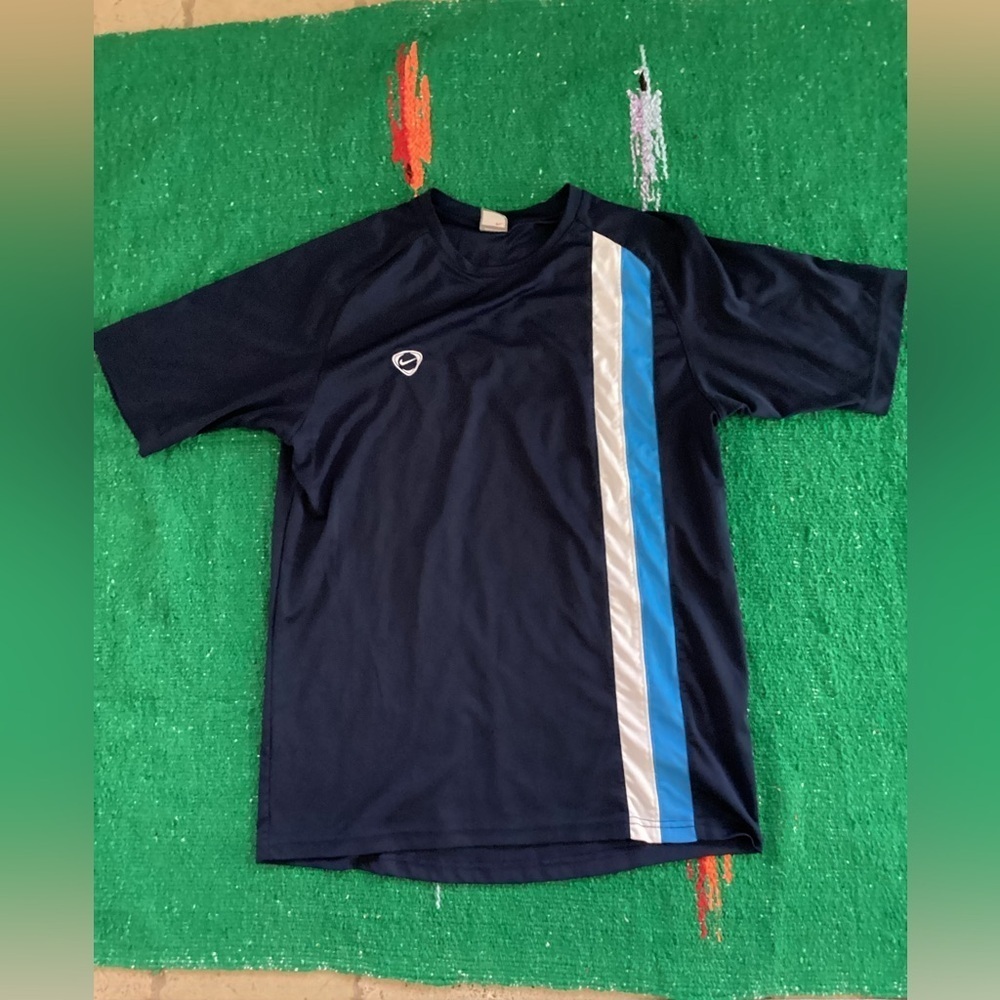 Vintage Nike Shirt Mens Large Blue Crewneck Casual Short Sleeve Tee